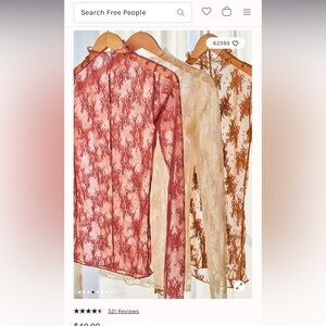 Free People Lady Lux Layering top -Evening Cream size Small